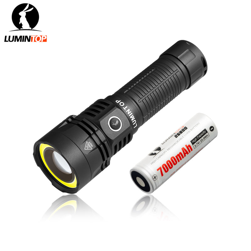 Lumintop W2 LED Flashlight with COB Red & White Light 2680 Battert