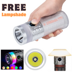 Lumintop Rainbow LED+RGB Flashlight 3000LM 46950 Battery Camping Torch